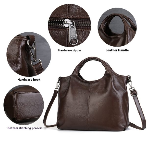 Vintage Tote High-grade Genuine Leather Women - Image 2