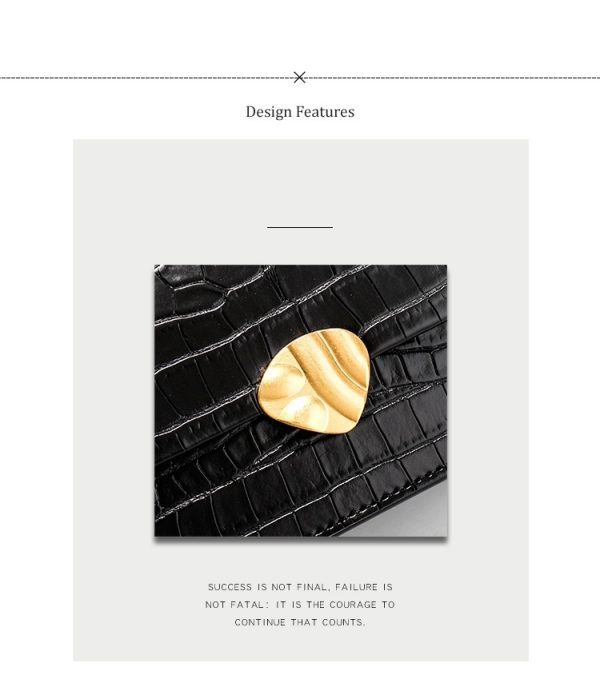 Women's Crocodile Pattern On Genuine Leather Small Bags - Image 3