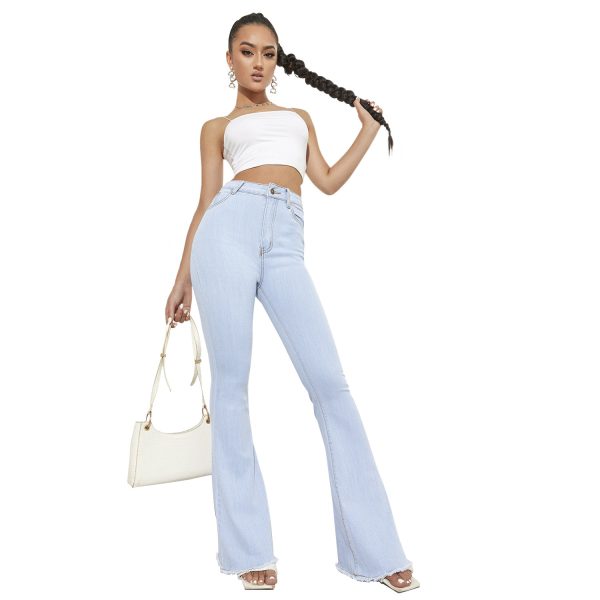 Wide Leg Elastic Stitching Denim Durable And Comfortable - Image 4