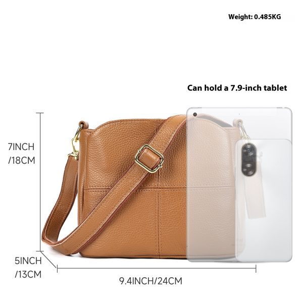 Genuine Leather Ladies Bag Casual Shoulder Messenger Bag - Image 4