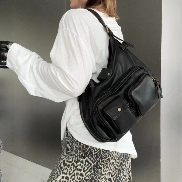 Retro High-grade Texture Multi-pocket Motorcycle Bag - Image 6