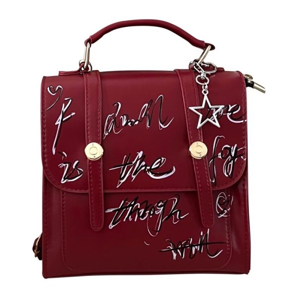 Girls Retro American English Backpack - Image 5