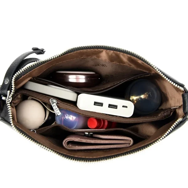 Genuine Brand Women's Soft Leather Shoulder Bags Luxury Designer Crossbody Bags Ladies Casual Tote Bag Messenger Commuting Sac - Image 6