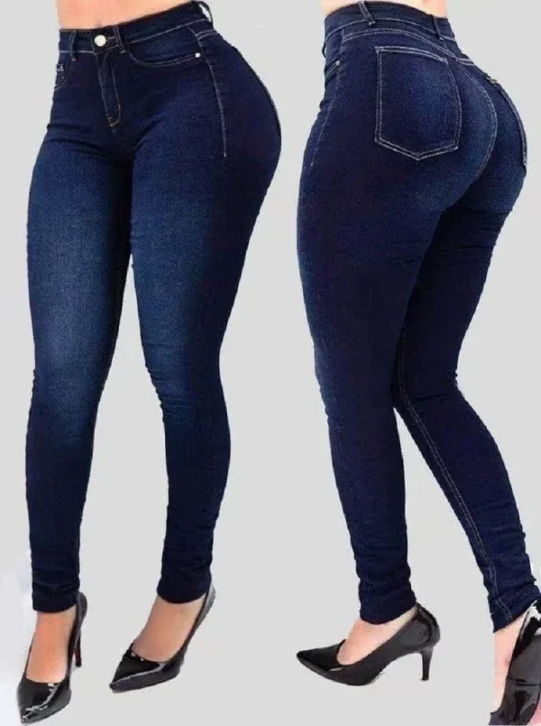 2025 New Ultra High Stretch Denim Inspired Leggings for Women High Waist Slim Fit Lifted Buttocks Tight Pants for Women - Image 4
