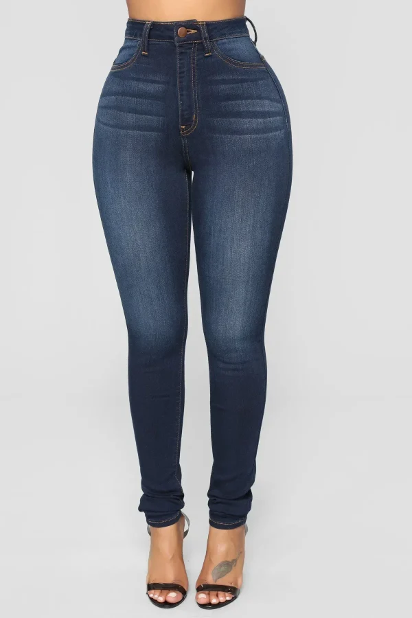 Women Jeans Denim Pencil Pants High Waist Ankle Length Slim Fit Washing Solid Streetwear Sexy Button Pockets Zipper Y2k Bodycon - Image 2
