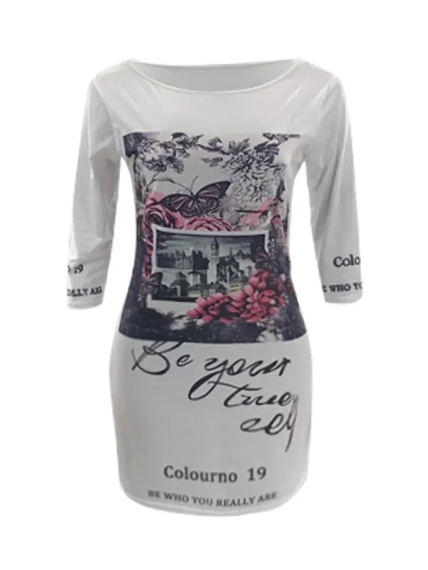 LW Plus Size summer Dress Butterfly Fruit Letter Print Summer 2025 Casual Fashion Streetwear Chic One Shoulder dress Outfits - Image 2