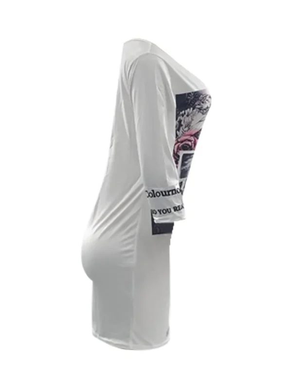 LW Plus Size summer Dress Butterfly Fruit Letter Print Summer 2025 Casual Fashion Streetwear Chic One Shoulder dress Outfits - Image 3
