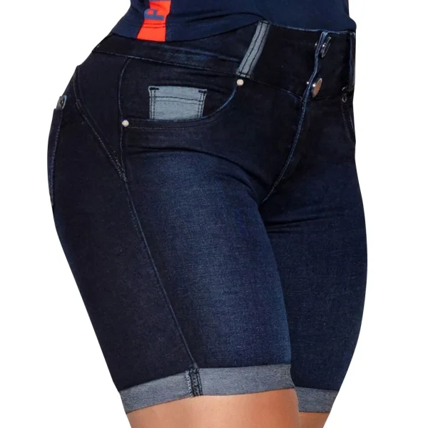 Women Jeans Sexy Sheath Shorts Washing Denim High Waist Slim Fit Zipper Fly Flat Spliced Summer Pockets Button Basics 2025 - Image 5
