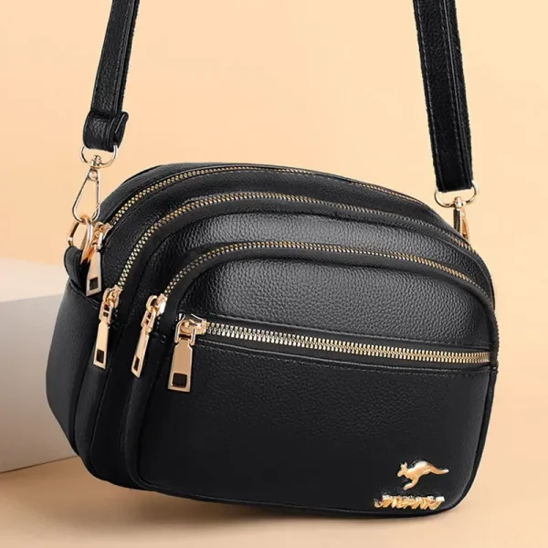 Women's Summer New Bag with Large Capacity and Multiple Layers Fashionable and Versatile Crossbody Bag Middle-aged Handbag - Image 3