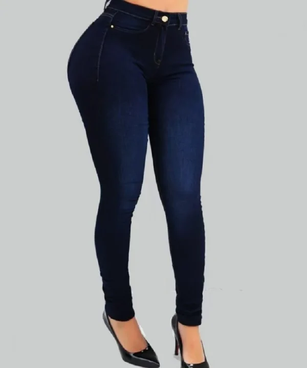2025 New Ultra High Stretch Denim Inspired Leggings for Women High Waist Slim Fit Lifted Buttocks Tight Pants for Women - Image 2
