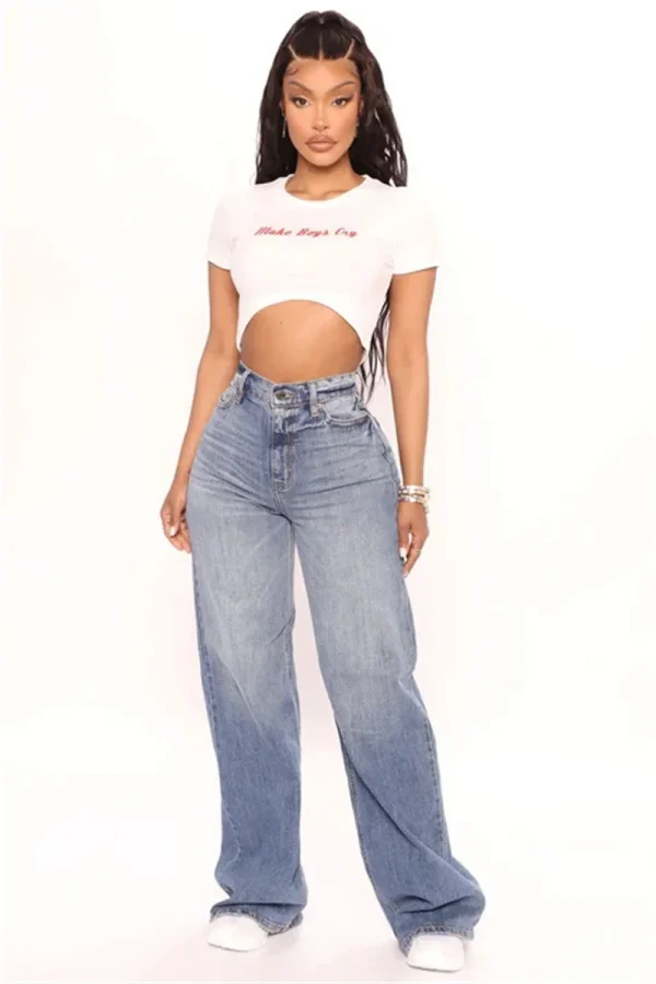 2025 New Y2K High Waist Baggy Jeans For Women Fashion Loose Denim Wide Leg Pants Casual Female Clothing XS-XL Drop Shipping - Image 5