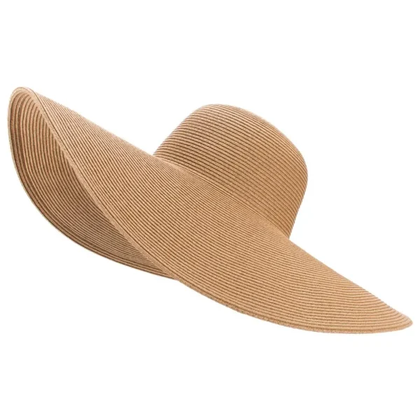 Lawliet 7.1''/18cm Foldable Oversized Huge Wide Brim Sun Beach Straw Hats Wedding Womens Floppy Party Dressy A330 - Image 3