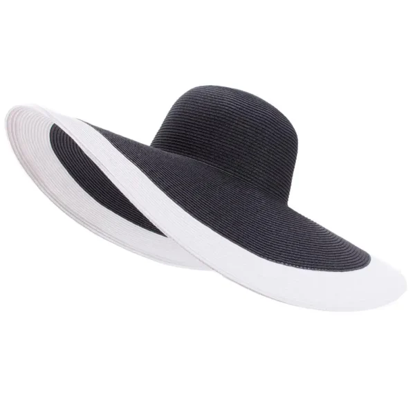 Lawliet 7.1''/18cm Foldable Oversized Huge Wide Brim Sun Beach Straw Hats Wedding Womens Floppy Party Dressy A330 - Image 2