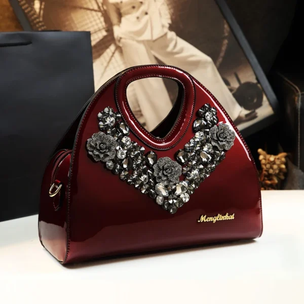Luxury Fashion Diamond Women Handbag Female Dumpling Bag Genuine Leather Tote Bag Ladies New Party Shoulder Messenger Bags - Image 3