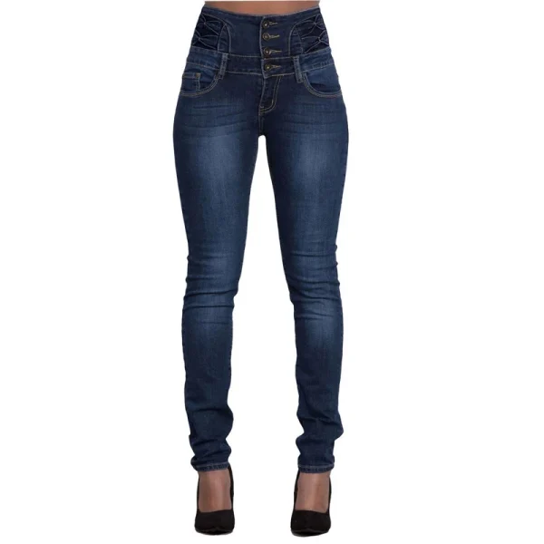 Women Black Jeans Push Up Pencil Denim Pants Ladies Vintage High Waist Casual Stretch Skinny Mom Jean Slim Femme - Image 3