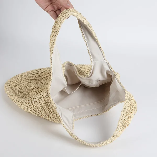 Fashion Straw Women Shoulder Bags Paper Woven Female Handbags Large Capacity Summer Beach Straw Bags Casual Tote Purses 2025 - Image 5