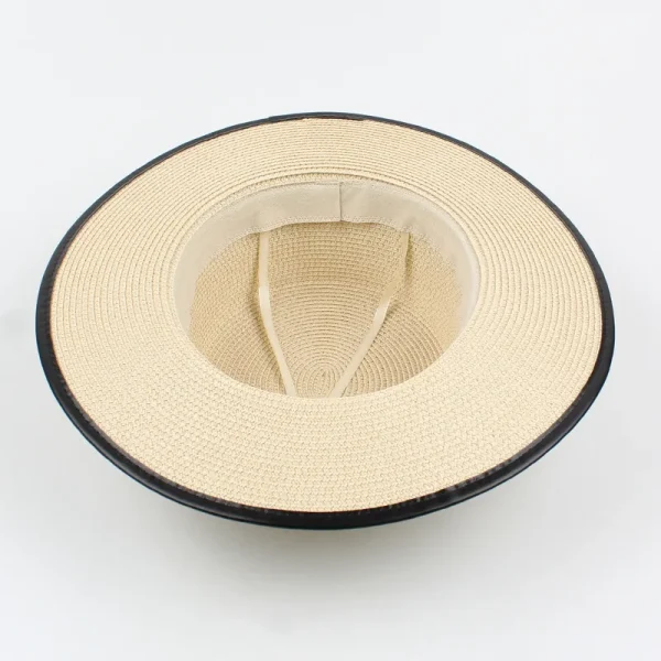Panama Fashion Ladies Elegant Raffia Straw Hat Rhinestone Letters Vacation Travel High Quality Ladies Summer Topper Banquet Hat - Image 6