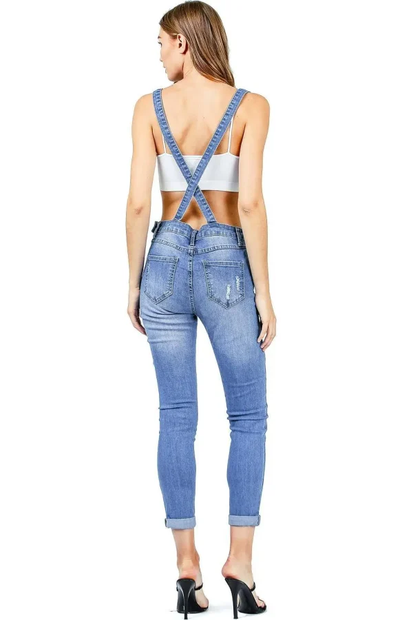 Autumn Denim Jumpsuit Women Jeans Pants Rompers Casual Hole Overralls Trousers Female High Waist Slim Denim Jeans Pencil Pants - Image 5