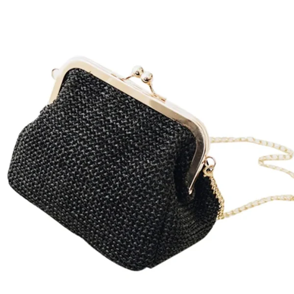 Small Crossbody Boho Bags For Women Evening Clutch Bags Hasp Ladies Handbag Female Straw Beach Rattan Women Messenger Bag - Image 6
