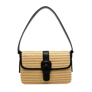 Straw Women Shoulder Bags Designer Rattan Handbags Luxury Fashion Wicker Woven Handmade Messenger Bag Summer Beach Small Purses