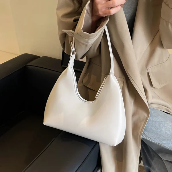 MOODS Fashion Underarm Shoulder Bags For Women PU Leather Pure Color Armpit Hobo Bag 2025 New Luxury Designer Purses And Handbag - Image 5