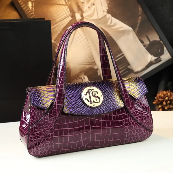 Genuine Leather Women's Bag 2025 Luxury Fashion Snake Pattern Ladies Tote Handbags Large Capacity Mom Shoulder Crossbody Bags - Image 3