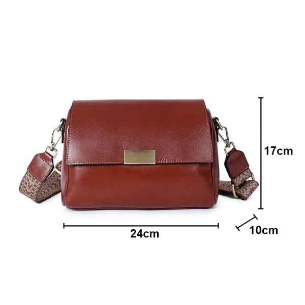 Luxury Women's Bag 2025 New Genuine Leather Women Shoulder Bag Soft Cowhide Crossbody Messenger Bags Fashion Female Handbags - Image 5