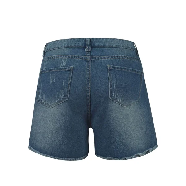Summer Women's Pants Jeans Pure Color Hole Free Fft Denim Shorts Old Broken Style Denim Jeans Pantalones De Mujer Джинсы Женский - Image 4