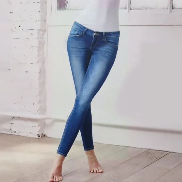 Pant Jeans Women 2025 Low Waist Button Skinny Pencil Jeans Small Feet Slim Ladies Jeans Denim Trousers Japanese Y2k Clothing