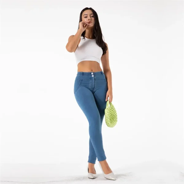Shascullfites Women's Butt Lift Stretch Shapewear Jeans High Elasticity Vintage Colombian Tight Fit for Enhanced Curves - Image 2