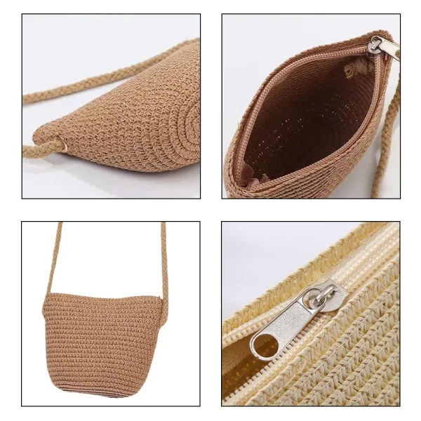 Soft Straw Tote Bags Personalized Travel Shopping Bag Beach Weave Handbag Female Bohemian Shoulder Bag Valentine's Day Gift - Image 3