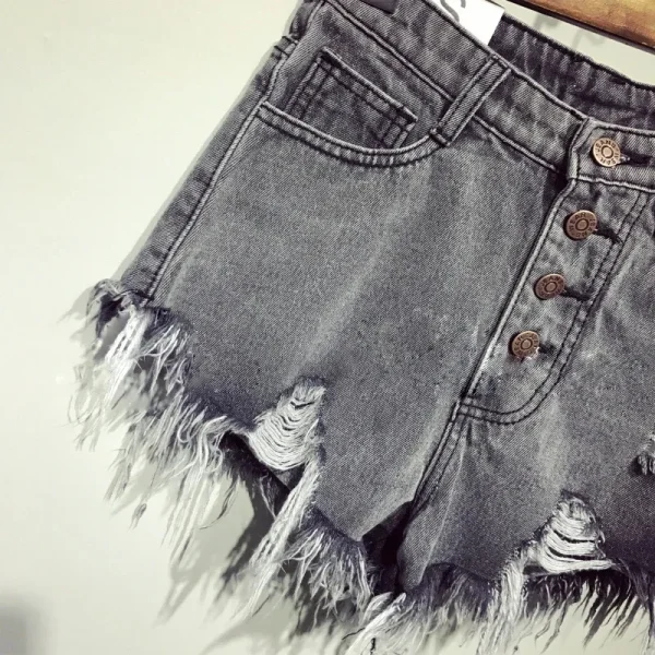 Denim Booty Shorts with Fur Lining for Women, Sexy Short Jeans for Female,Casual and Fashionable, Big Size, High Waisted, Summer - Image 6