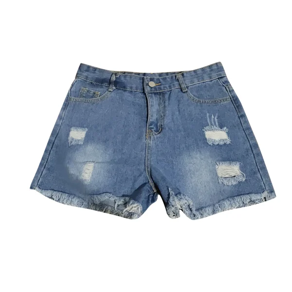 Summer Shorts Jeans For Women Jeans High Waist Slim Hole Shorts Old Broken Style Denim Jeans Pantalones De Mujer Джинсы Женский - Image 4