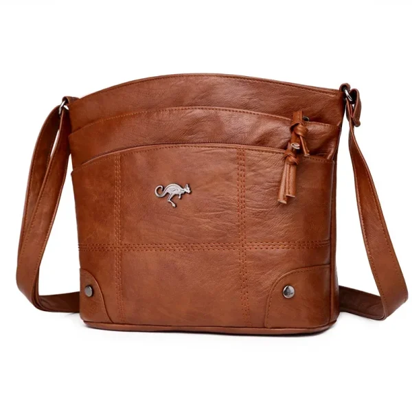 New Fashion Shoulder Bag Soft Leather Texture Bag for Women's Crossbody Purse Simple Trend Retro Multi Large Capacity Handbag - Image 2