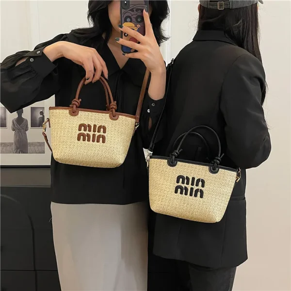 2025 Bohemian Straw Bag for Women Luxury Brand Shoulder Bag Designer Purse and Cute Satchel Handbag - Image 2
