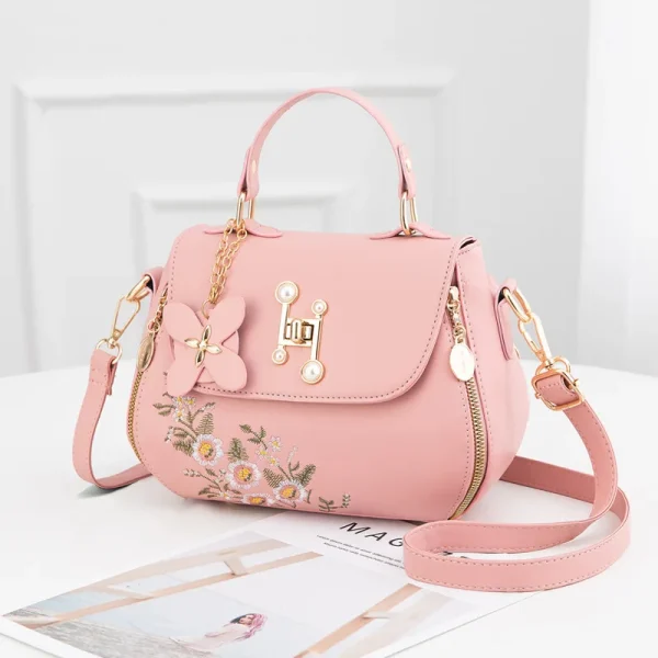 fashion Floral embroidered women's handbag temperament trend light Women's shoulder crossbody bag Women's Floral Decor Handbag - Image 6