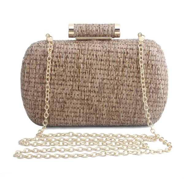 Luxury Straw Clutch Purse for Women Raffia Evening Bag Crochet Crossbody Bags Ladies Summer Beach Shoulder Woven Purse Hand Bag - Image 3