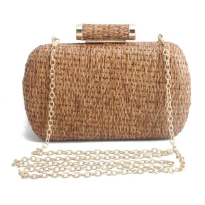 Luxury Straw Clutch Purse for Women Raffia Evening Bag Crochet Crossbody Bags Ladies Summer Beach Shoulder Woven Purse Hand Bag