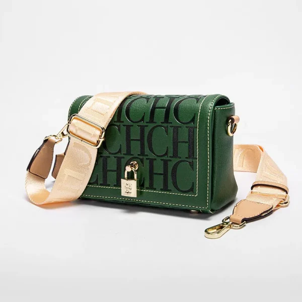 CH Fashion Design Model Metal Accessories Buckle Women's Shoulder Bag Luxury Brand 2025 Fashion Solid Colour Printed Head Bag - Image 4