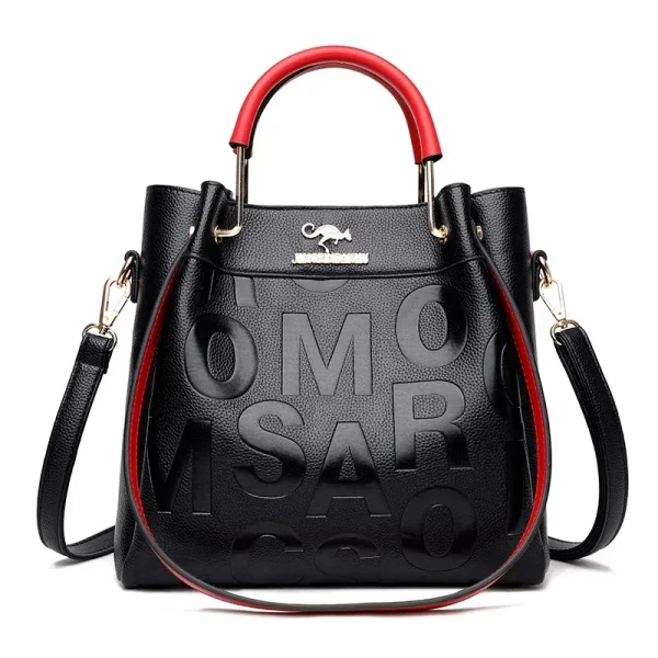 2025 New Crossbody Bag Large Capacity Popular on The Internet Same Western Style Soft Leather Embossed Shoulder Handbag - Image 3