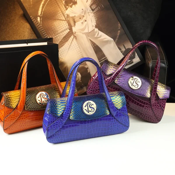 Genuine Leather Women's Bag 2025 Luxury Fashion Snake Pattern Ladies Tote Handbags Large Capacity Mom Shoulder Crossbody Bags - Image 4