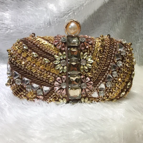 New Water Diamond Handbag Crystals Evening Clutch Bags Luxury Women Wedding Party Purse Ball Handbags Rhinestone Mini heart bag - Image 4