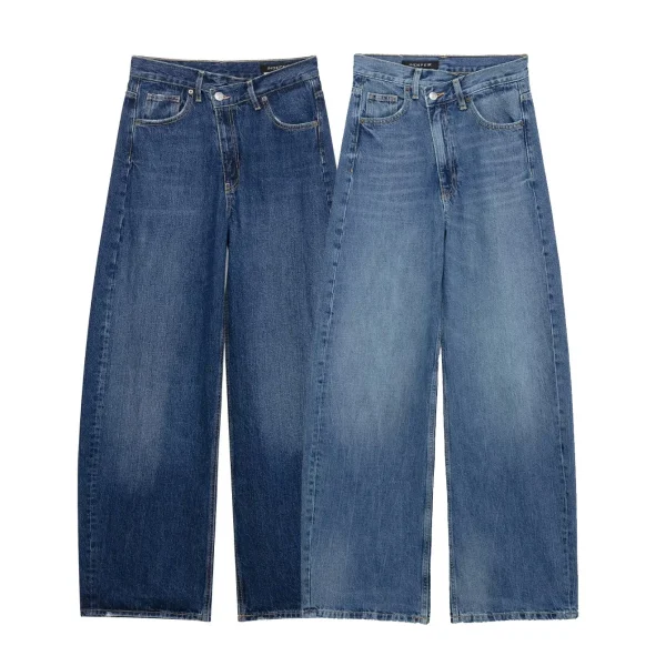 Women Jeans Wide Leg Pants High Waist Washed Distressed Button Pockets Denims Female Vintage Straight Trousers Streetwear 2025 - Image 5