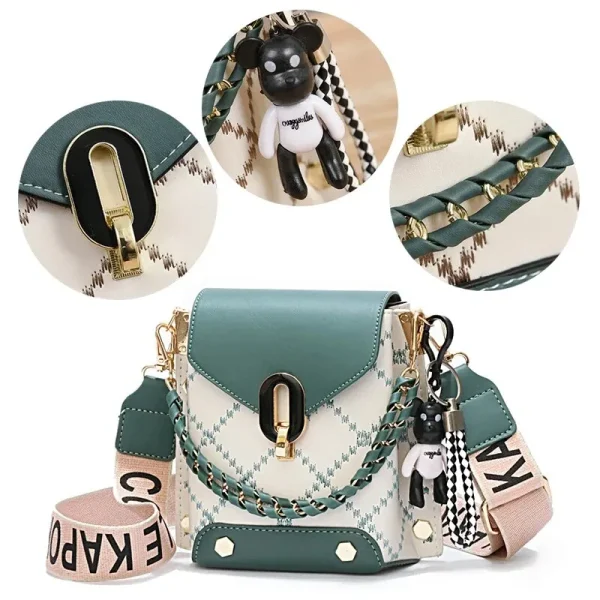Women's Bag Chain Leather Diamond Lattice Daily Commuter Crossbody Bag For Women Shoulder Bag Shopping - Image 2