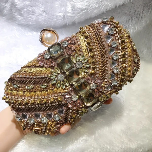 New Water Diamond Handbag Crystals Evening Clutch Bags Luxury Women Wedding Party Purse Ball Handbags Rhinestone Mini heart bag
