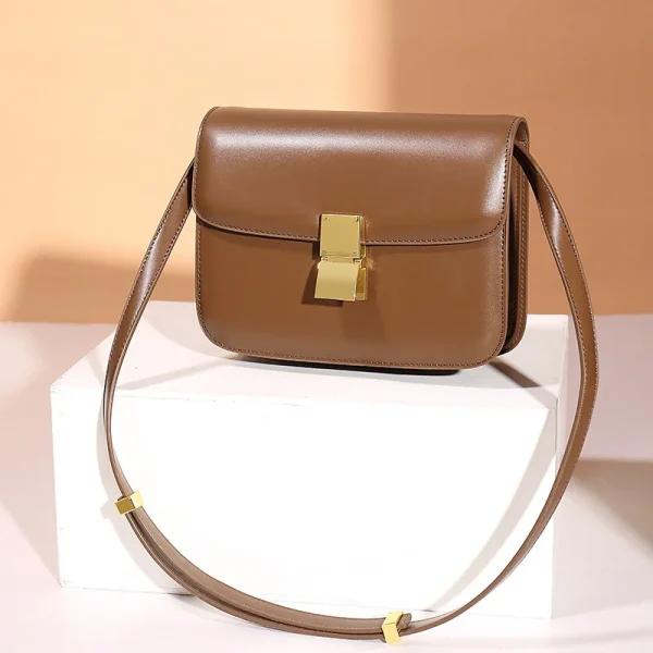 Women’s Genuine Leather Shoulder Bag 2025 Trend Brand Small Square Bags Luxury Designer Handbag Fashion Messenger BagsTofu Bags