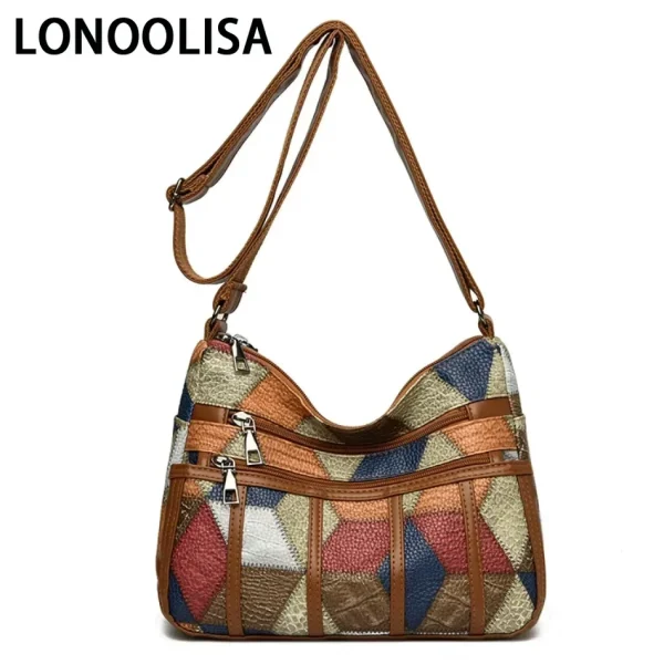Soft Leather Purses and Handbags Casual Shoulder Crossbody Bags for Women 2025 Vintage Multi-pocket Ladies Messenger Bags Design - Image 6