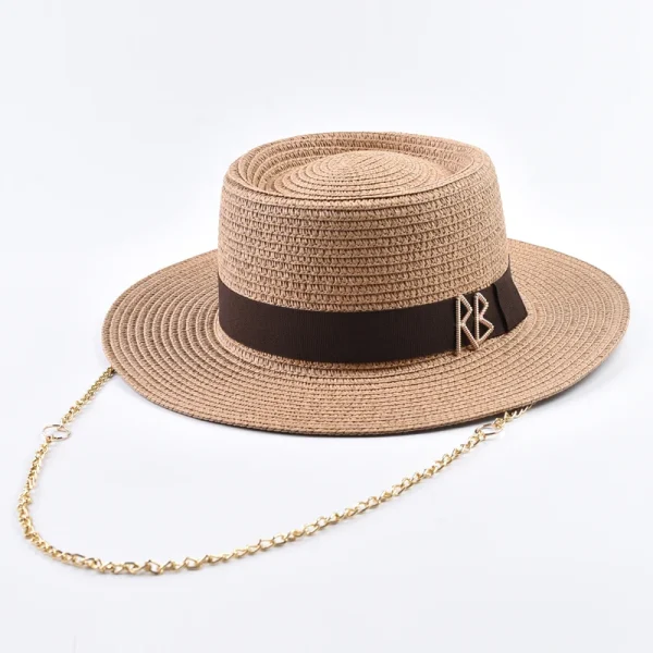 Summer Straw Hats for Women Ribbon Decoration Elegant Ladies Party Dress Hats Travel Beach Sun Hat Chapeau Femme - Image 2