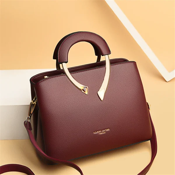 GENUINE VANDERWAH High Quality Pu Leather Casual Tote Luxury Handbags Women Bags Designer Shoulder Crossbody Bags for Women 2025 - Image 2