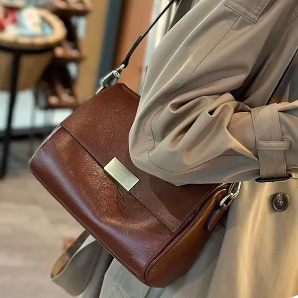 Luxury Women's Bag 2025 New Genuine Leather Women Shoulder Bag Soft Cowhide Crossbody Messenger Bags Fashion Female Handbags - Image 2